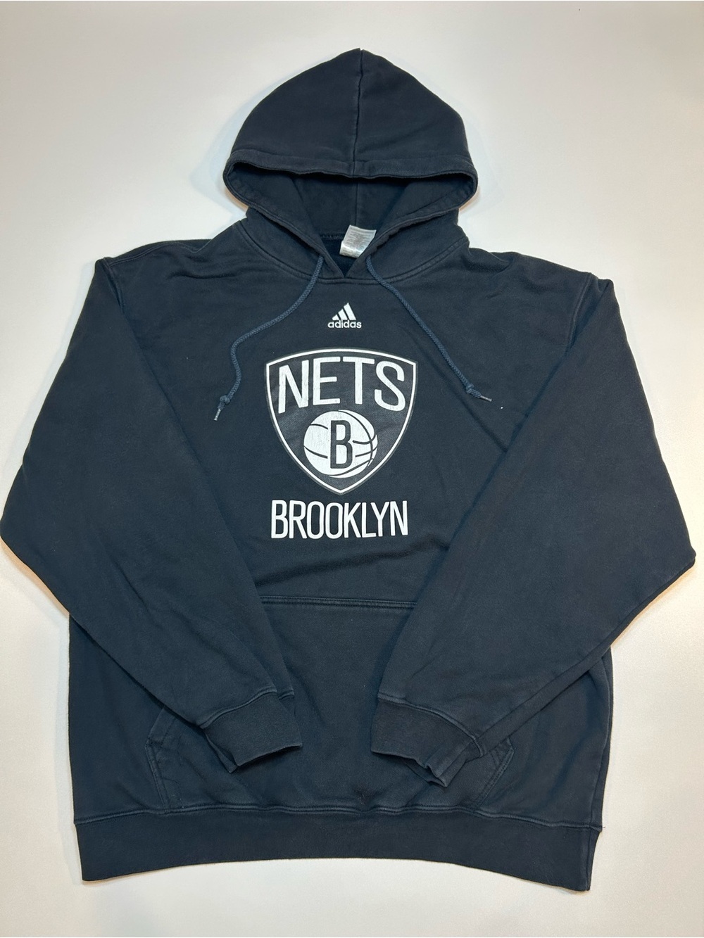 Adidas Brooklyn Nets NBA Graphic Basketball Pullover Hoodie Black